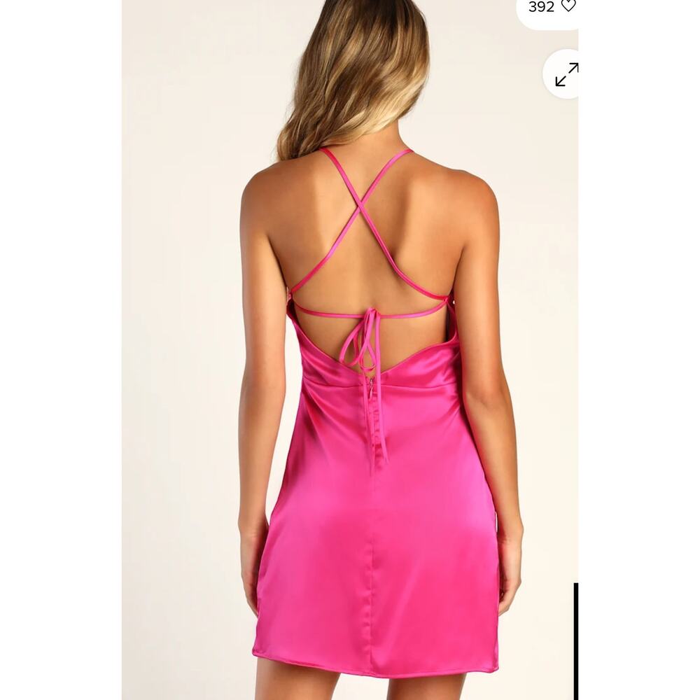 NWT Lulu's hot pink cocktail dress size XS - Picture 4 of 15